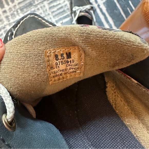 Sperry Top Sider Women's Plaid Boat Shoes dark brown size 8,5 - Picture 6 of 7